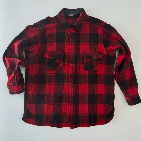 Woolrich‎ | Vintage | Buffalo Plaid | Button Down Flannel | 80’s | Men’s L/ XL - Picture 1 of 5